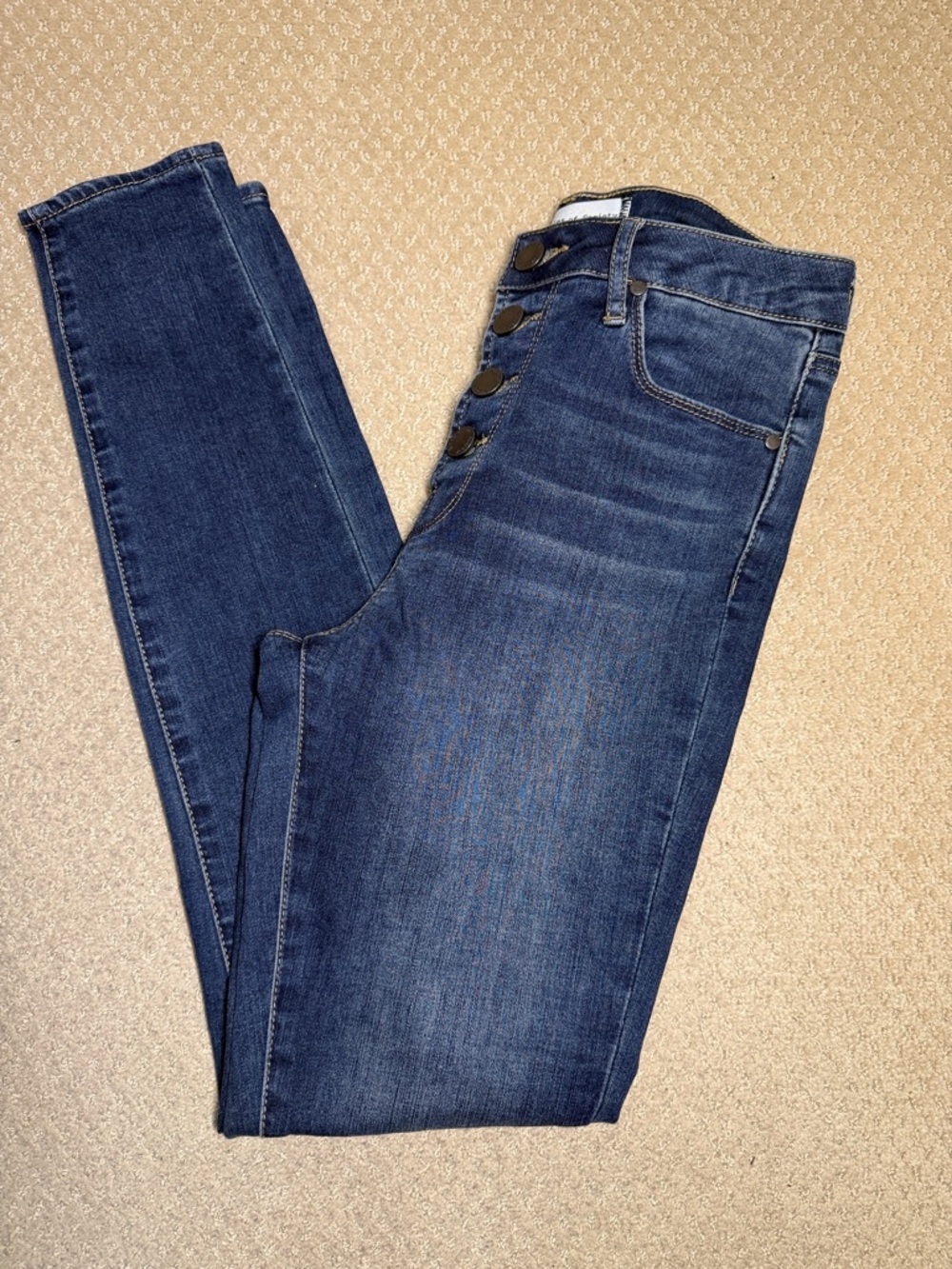 Articles of Society High-Rise Button-Fly Women's Dark Blue Jeans